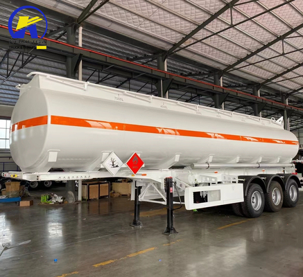 40000L réservoir d'huile de carburant semi-remorque à trois essieux avec vanne d'adaptateur API 4 &quot;