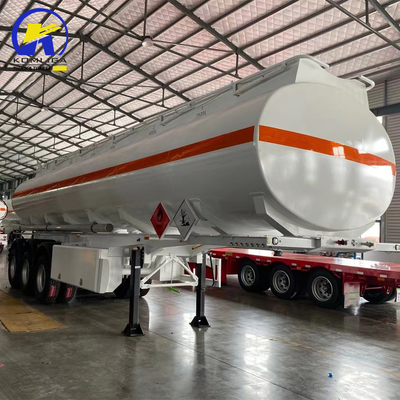 40000L réservoir d'huile de carburant semi-remorque à trois essieux avec vanne d'adaptateur API 4 &quot;