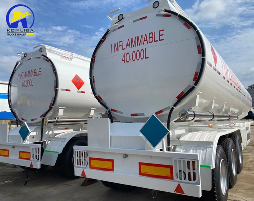 Trailers à réservoir de carburant en aluminium de 40 mètres cubes à 3 essieux certifiés par le CCG pour les besoins africains