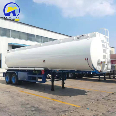 3 essieux 40000L/42000L/45000L/48000L/50000L Aluminium Steel Tanker Trailer Tank Truck Trailer pour suspension mécanique et 6 M par tuyau de décharge