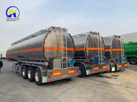 Type de suspension à bras croisé alliage d'aluminium 45000L 4 compartiment remorque pétrolière