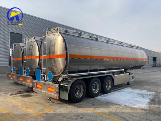 Type de suspension à bras croisé alliage d'aluminium 45000L 4 compartiment remorque pétrolière