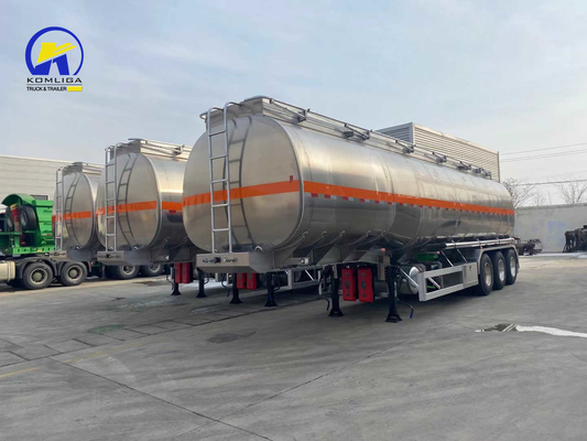 Type de suspension à bras croisé alliage d'aluminium 45000L 4 compartiment remorque pétrolière