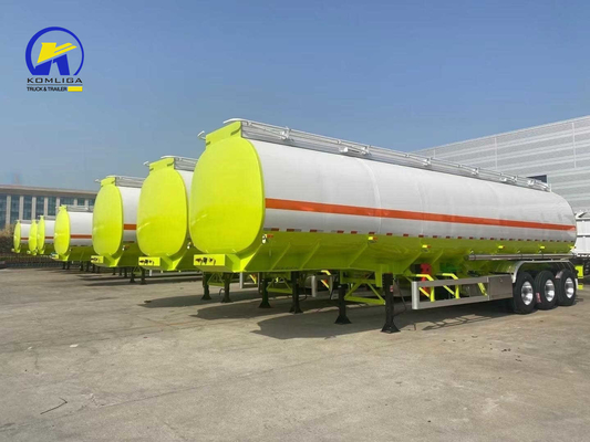 3 essieux 42cbm Blanc et vert Couleur Feul Tank Semi-remorque avec 12500*2500*1650mm Taille