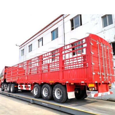 3 essieux 40 60 70tons Semi-remorque de fret à paroi latérale Box remorques sur demande