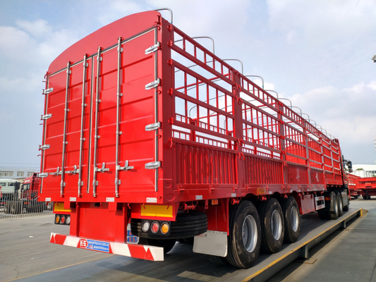 3 essieux 40 60 70tons Semi-remorque de fret à paroi latérale Box remorques sur demande