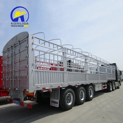 3 essieux 4 essieux 40FT 40 50 70 Tonne de chargement de la clôture de livraison de la boîte de remorque avec vanne Wabco