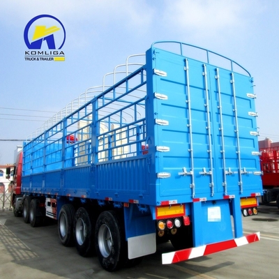 3 essieux 4 essieux 40FT 40 50 70 Tonne de chargement de la clôture de livraison de la boîte de remorque avec vanne Wabco