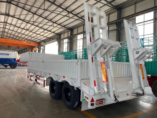 Semi-remorque à essieu simple lowboy avec une capacité de charge de 80 tonnes et un numéro de pneu de 12