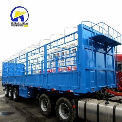 7000-8000 mm Base des roues Semi-Drop Log Clôture Van Box Cargo Trailer par suspension mécanique