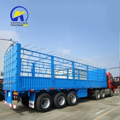 7000-8000 mm Base des roues Semi-Drop Log Clôture Van Box Cargo Trailer par suspension mécanique