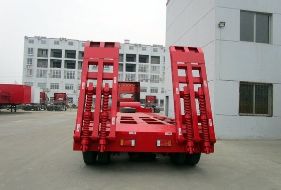 Afrique du Sud 3 essieux 60t remorque à lit bas avec hydraulique et de qualité lourde 80tonnes