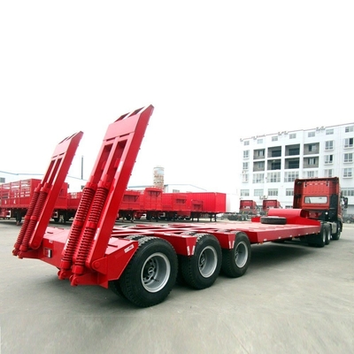 50-150 tonnes de remorque à lit bas avec classe lourde et système de suspension mécanique