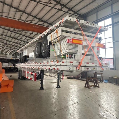 Trailers de charge lourds à faible paroi latérale Mini 2 essieux 30 40 tonnes Non auto-dépliant
