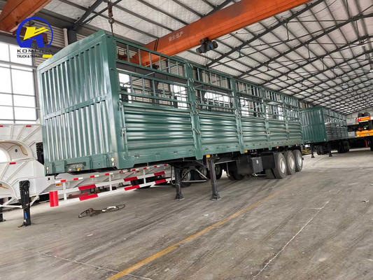 Jost 2.0 ou 3.5 pouces King Pin 60t remorque à clôture Semi-remorque pour le transport de marchandises