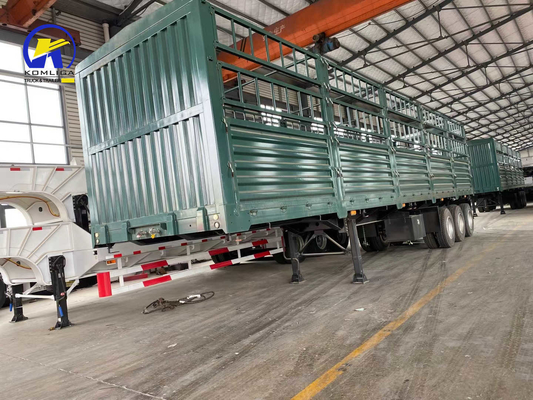 Certification du CCG Semi-remorque à plat pour le transport Fuwa 3 essieux 30-100t Clôture