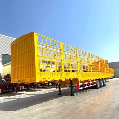 Semi-remorque à clôture à trois axes et quatre axes pour le transport de marchandises