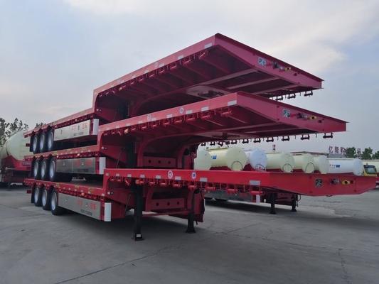 7000-8000 mm Base de roue basse Lit bas Semi-remorques pour les solutions de transport lourds
