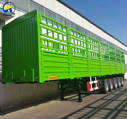 Capacité de chargement de 30 à 100 t Semi-remorque certifiée GCC et paroi latérale avec verrouillage de conteneur