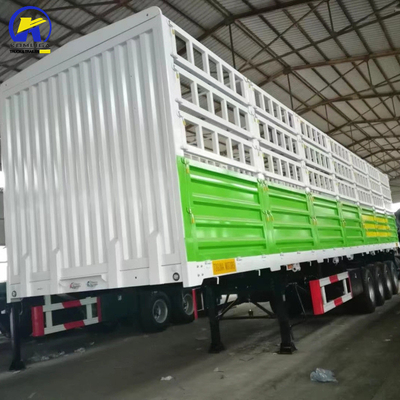 Capacité de chargement de 30 à 100 t Semi-remorque certifiée GCC et paroi latérale avec verrouillage de conteneur