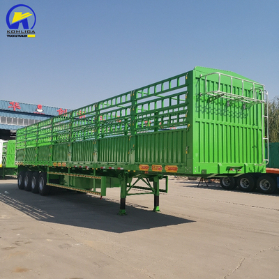 Trailers de fret à clôture à paroi latérale haute fermée Trailers de transport de fret semi-remorque Box Trailer