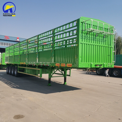 Trailers de fret à clôture à paroi latérale haute fermée Trailers de transport de fret semi-remorque Box Trailer