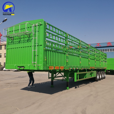 Trailers de fret à clôture à paroi latérale haute fermée Trailers de transport de fret semi-remorque Box Trailer