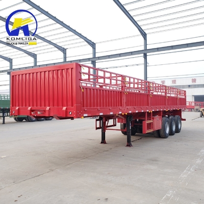 3 essieux 40FT 45FT clôture mur latéral semi-camion remorque Jost deux vitesses Spport jambe soutenue