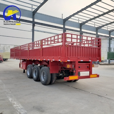 3 essieux 40FT 45FT clôture mur latéral semi-camion remorque Jost deux vitesses Spport jambe soutenue