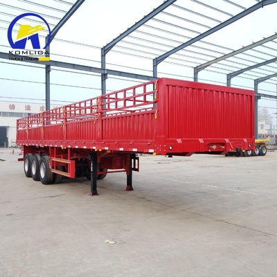 3 essieux 40FT 45FT clôture mur latéral semi-camion remorque Jost deux vitesses Spport jambe soutenue