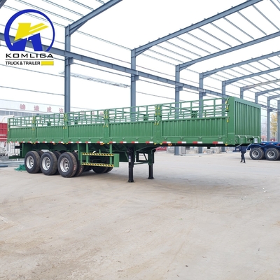3 essieux de clôture de bétail de chargement semi-camion remorque avec Jost 2.0 ou 3,5 pouces King Pin
