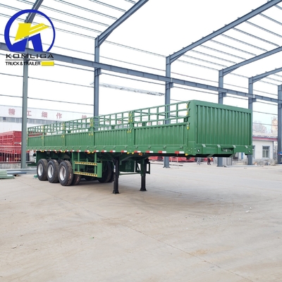 3 essieux de clôture de bétail de chargement semi-camion remorque avec Jost 2.0 ou 3,5 pouces King Pin