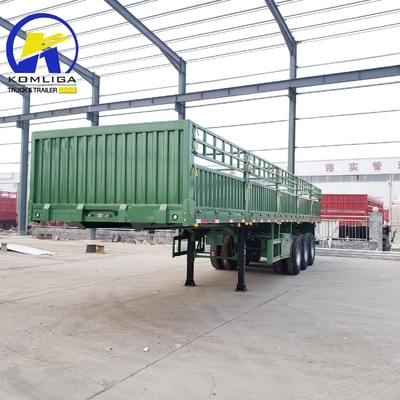 3 essieux de clôture de bétail de chargement semi-camion remorque avec Jost 2.0 ou 3,5 pouces King Pin