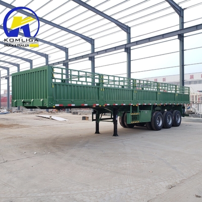 3 essieux de clôture de bétail de chargement semi-camion remorque avec Jost 2.0 ou 3,5 pouces King Pin