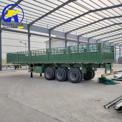 3 essieux de clôture de bétail de chargement semi-camion remorque avec Jost 2.0 ou 3,5 pouces King Pin