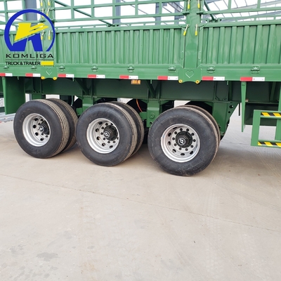 3 essieux de clôture de bétail de chargement semi-camion remorque avec Jost 2.0 ou 3,5 pouces King Pin
