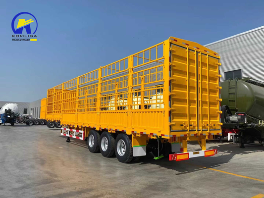 Camion à semi-remorque à paroi latérale de conteneur à 3 axes de 40 pieds de long avec au mieux Q345b en acier
