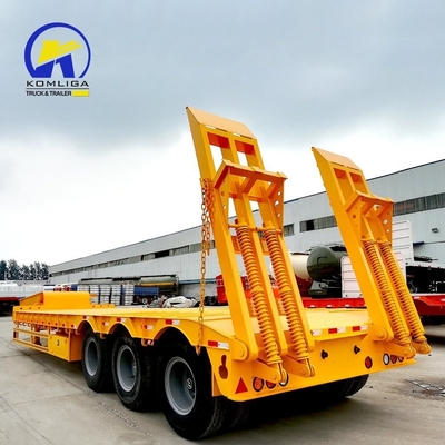LED Light 3 Axle Gooseneck Semi-remorque basse avec rampe personnalisée sur demande personnalisée