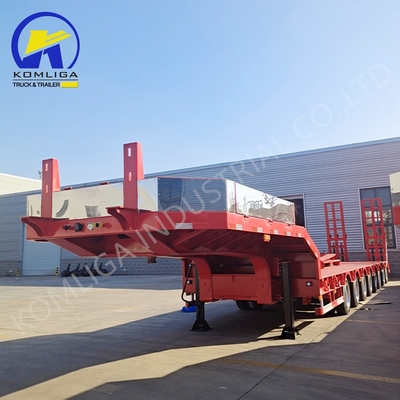 Capacité de chargement 80T Multi-axe basse-côté basse-garçon camion Semi-remorque pour les besoins du client