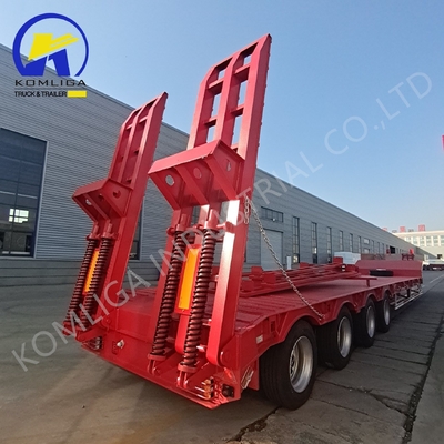 Capacité de chargement 80T Multi-axe basse-côté basse-garçon camion Semi-remorque pour les besoins du client