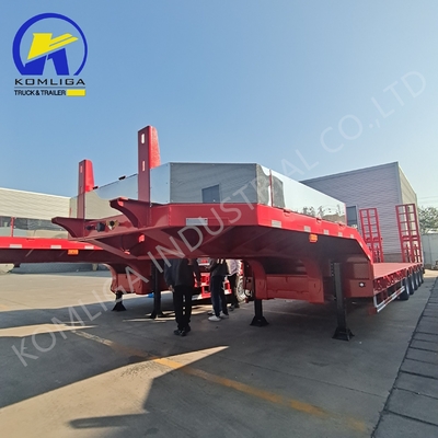 1100r20 3/4/5/6/7/8 Arbre à lit bas Lowboy camionneur détachable à col d'oie semi-remorque à lit bas