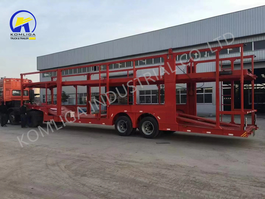 Semi-remorque en acier à deux étages pour le transport de véhicules de transport vers le marché du Kazakhstan