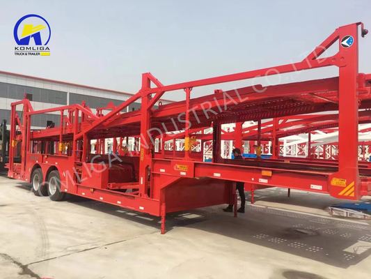 Semi-remorque en acier à deux étages pour le transport de véhicules de transport vers le marché du Kazakhstan