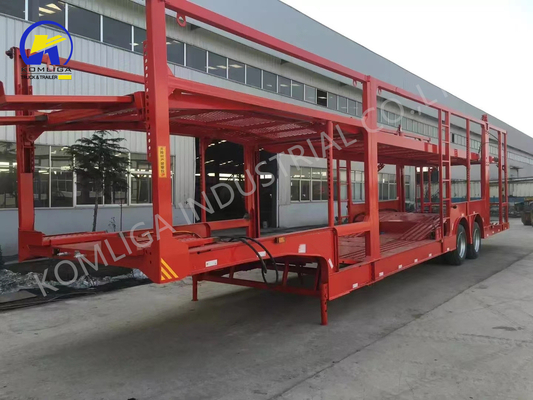 Classe lourde 3 Transporteur de véhicule à roues à essieu Semi-remorque remorque avec ascenseur hydraulique