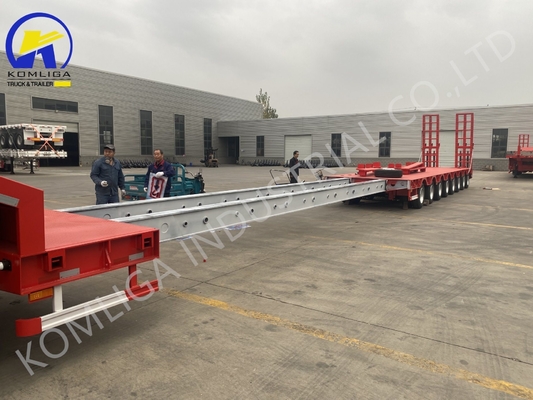 Marché russe 100 tonnes 15m 7m semi-remorque basse avec airbag suspension