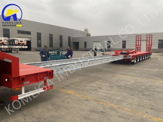 Marché russe 100 tonnes 15m 7m semi-remorque basse avec airbag suspension