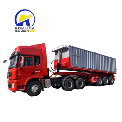 Auto-dépôt 35 tonnes Dépôt hydraulique 40 ft Container Tipper Trailer pour le transfert de conteneurs