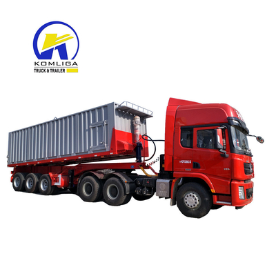 Auto-dépôt 35 tonnes Dépôt hydraulique 40 ft Container Tipper Trailer pour le transfert de conteneurs