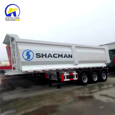 90 W mm*13 Épaisseur mm*10 couches Précipitation à feuille de printemps End Dump Trailer pour le transport du charbon de 60 tonnes