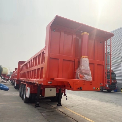 90 W mm*13 Épaisseur mm*10 couches Précipitation à feuille de printemps End Dump Trailer pour le transport du charbon de 60 tonnes